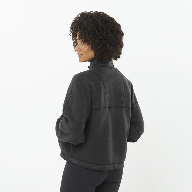 Salomon Chroma Cropped - Prenda intermedia de media cremallera para mujer Ahorra y exporta
