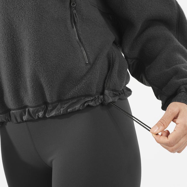 Salomon Chroma Cropped - Prenda intermedia de media cremallera para mujer Ahorra y exporta