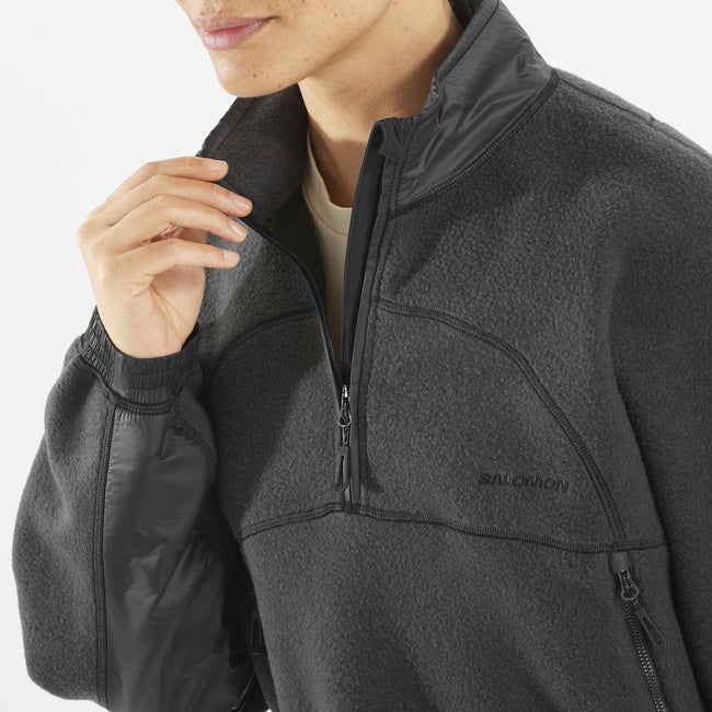 Salomon Chroma Cropped - Prenda intermedia de media cremallera para mujer Ahorra y exporta