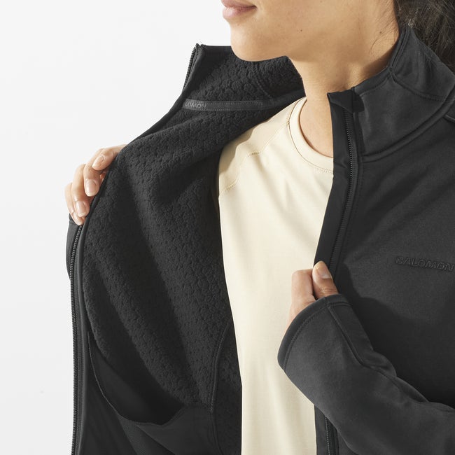 Salomon Outline Warm - Chaqueta intermedia de cremallera completa para mujer En oferta