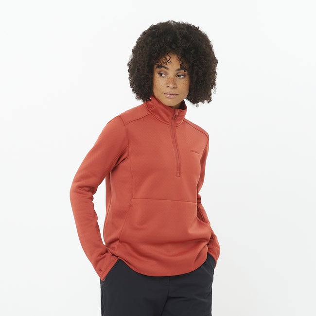 Salomon Outline Warm - Prenda intermedia de media cremallera para mujer