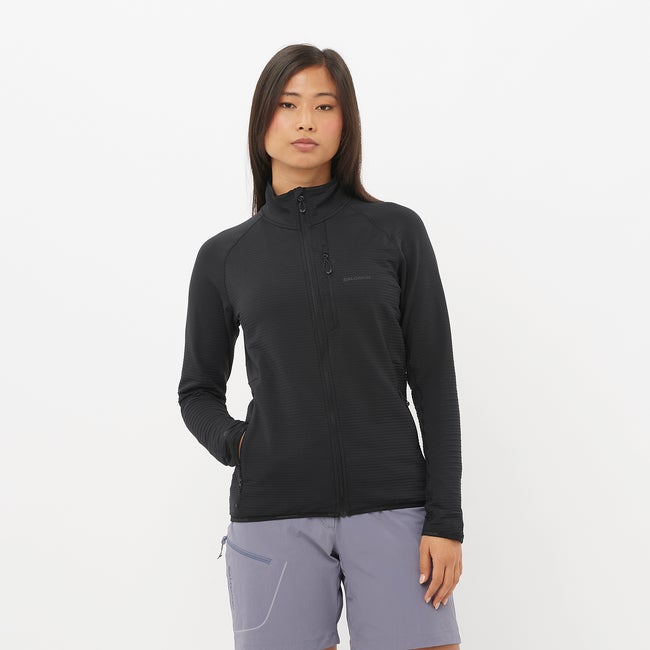 Salomon Essential Lightwarm - Chaqueta intermedia de cremallera completa para mujer