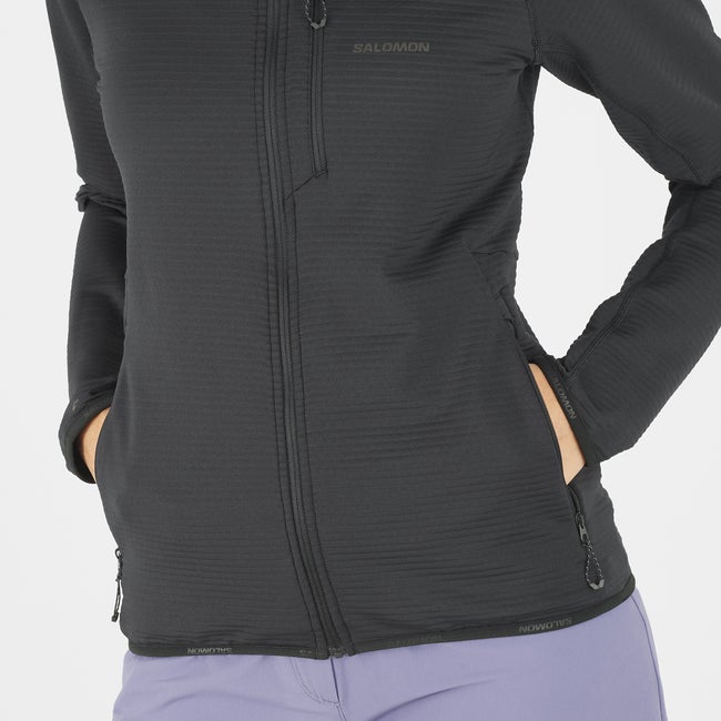 Salomon Essential Lightwarm - Chaqueta intermedia de cremallera completa para mujer Descuentos del mes