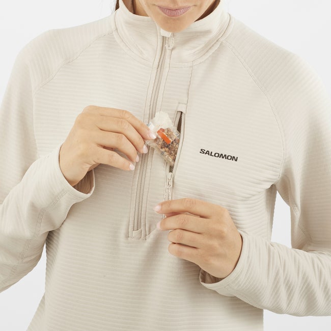 Salomon Essential Lightwarm - Prenda intermedia de media cremallera para mujer Precios de Black Friday