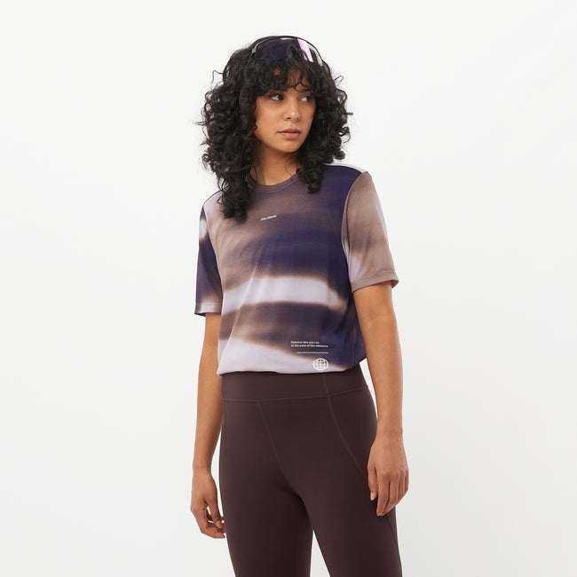 Salomon Shakeout Core Graphic - Camiseta de manga corta para mujer