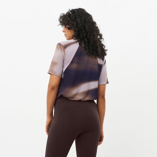 Salomon Shakeout Core Graphic - Camiseta de manga corta para mujer Envío internacional gratuito