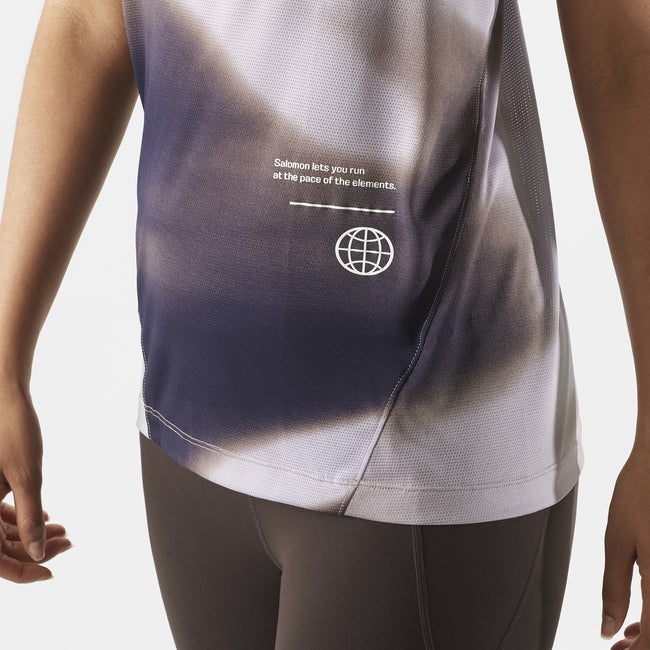 Salomon Shakeout Core Graphic - Camiseta sin mangas para mujer Ahorra y exporta