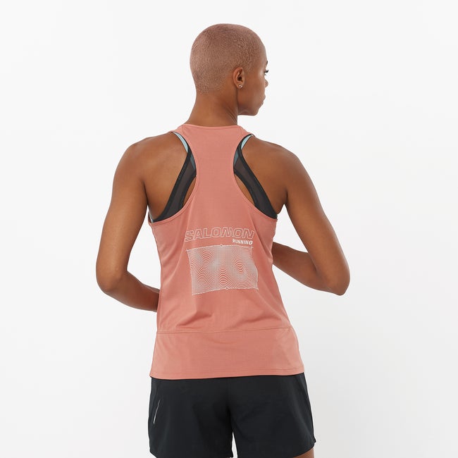 Salomon Cross Run Graphic - Camiseta sin mangas para mujer Superdescuento