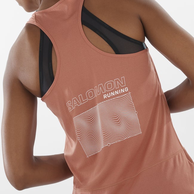 Salomon Cross Run Graphic - Camiseta sin mangas para mujer Superdescuento