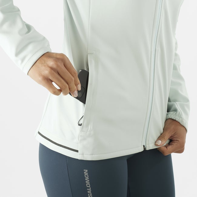 Salomon Gore Tex Infinium™ Windstopper® - Cortavientos de cremallera completa con capucha para mujer Ofertas de temporada