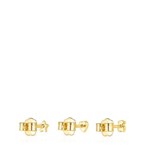 Tous Pack de Pendientes con baño de oro 18 kt sobre plata Cool Joy 2025