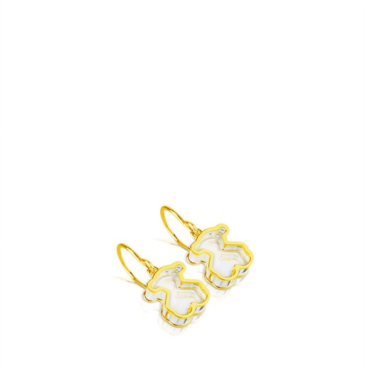 Tous Pendientes con baño de oro 18 kt sobre plata Galaxy Outlet