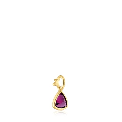 Tous Colgante pequeño con baño de oro 18 kt sobre plata y rodolita Medallions En oferta