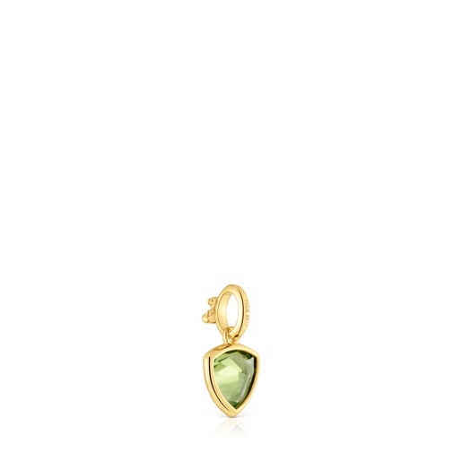 Tous Colgante pequeño con baño de oro 18 kt sobre plata y peridoto Medallions Rebajas baratas