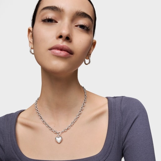 Tous Colgante pequeño de plata motivo corazón Garden Of Love Tienda