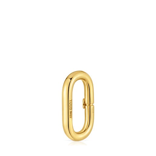 Tous Anilla mediana con baño de oro 18 kt sobre plata Hold Oval Mejor oferta