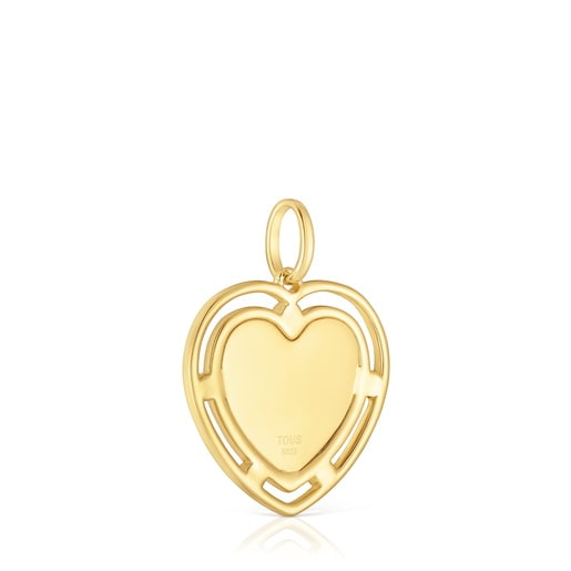 Tous Colgante corazón con baño de oro 18 kt sobre plata y topacios Medallions Promoción por tiempo limitado