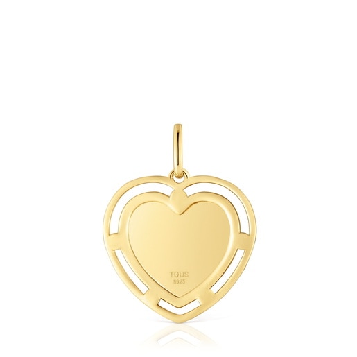 Tous Colgante corazón con baño de oro 18 kt sobre plata y topacios Medallions Promoción por tiempo limitado