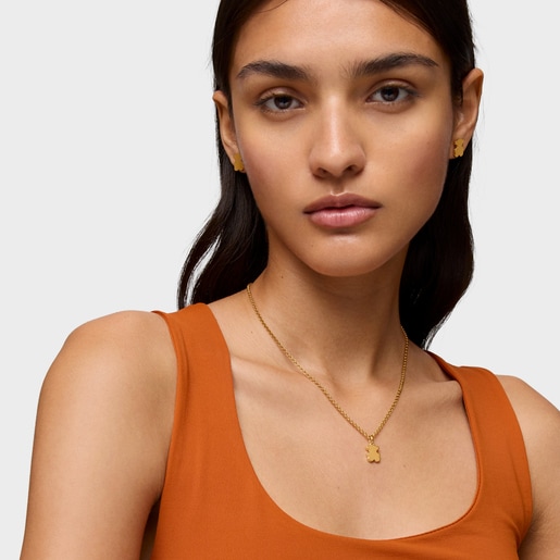 Tous Colgante pequeño oso con baño de oro 18 kt sobre plata 12 mm Sweet Dolls Solo queda un día