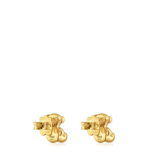 Tous Pendientes oso con baño de oro 18 kt sobre plata 10 mm Bold Bear Rebajas de fin de temporada