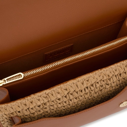 Tous Bandolera mediana camel Audree Rafia Venta caliente