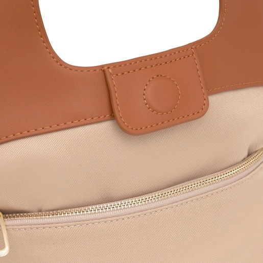 Tous Capazo mediano camel TOUS Lirio Rafia Gran oferta