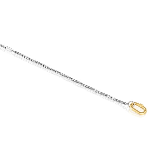 Tous Pulsera cadena de acero y anilla de oro Hold Oval Promoción trimestral
