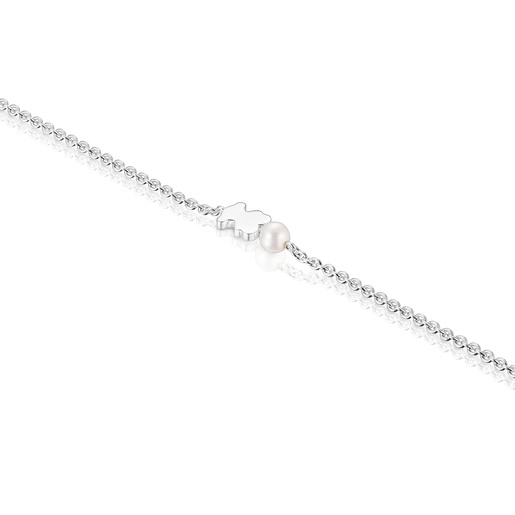 Tous Pulsera cadena de plata motivo oso y perla cultivada Sweet Dolls Oferta exclusiva