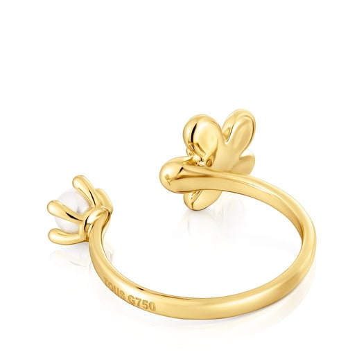 Tous Anillo abierto de oro y perla cultivada Daisy Descuento por venta flash
