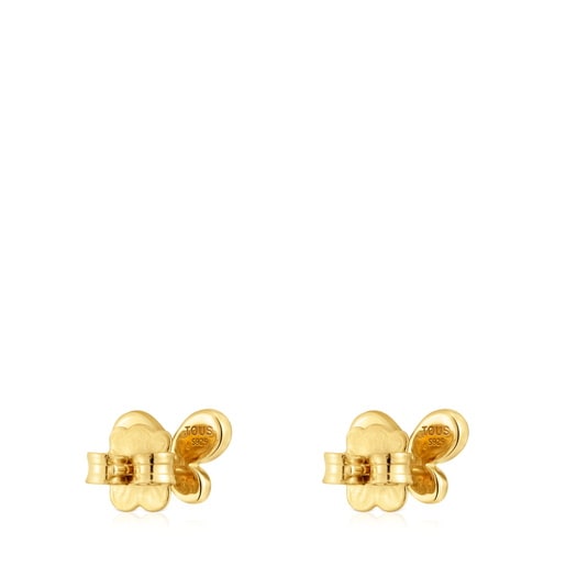 Tous Pendientes con baño de oro de 18 kt sobre plata y amatista Daisy Ofertas especiales