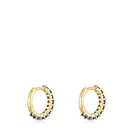 Tous Pendientes aro de oro y iolitas Daisy Outlet
