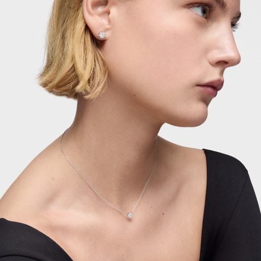Tous Gargantilla de oro blanco y diamante Daisy En oferta