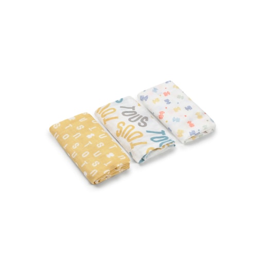 Tous Muselina pack de 3 MMuse multicolor Gran oferta