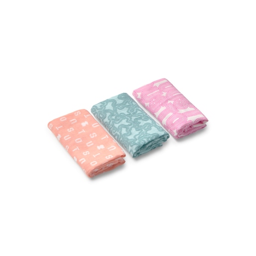 Tous Muselina pack de 3 MMuse rosa Rebajas baratas