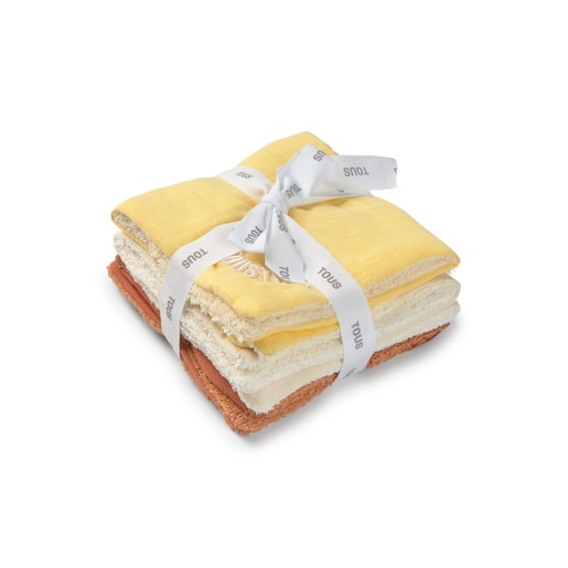 Tous Muselina pack de 3 con rizo Classic amarillo Liquidación