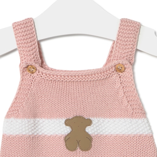 Tous Ranita de punto de bebé Tricot a rayas rosa Oferta especial