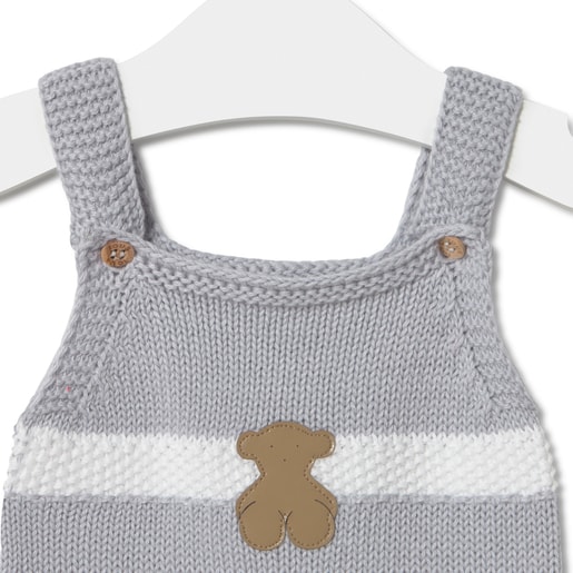 Tous Ranita de punto de bebé Tricot a rayas gris COMPRAR AHORA