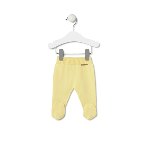 Tous Conjunto de punto de bebé Tricot a rayas amarillo Últimos 2 días