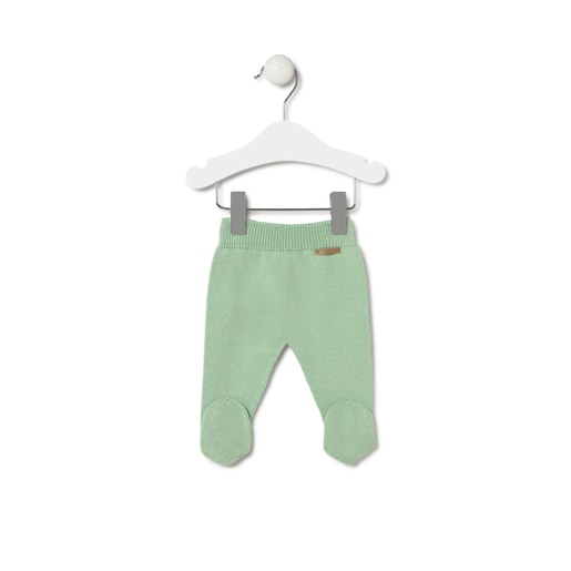 Tous Conjunto de punto de bebé Tricot a rayas verde Último día