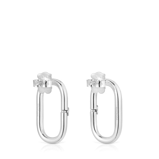 Tous Pendientes cortos de plata Hold Oval Limitado a 3 días