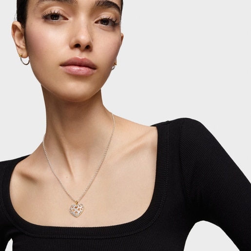 Tous Colgante corazón bicolor Medallions Ahorra y exporta