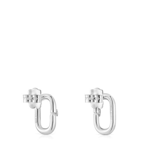 Tous Pendientes pequeños de plata Hold Oval Última moda