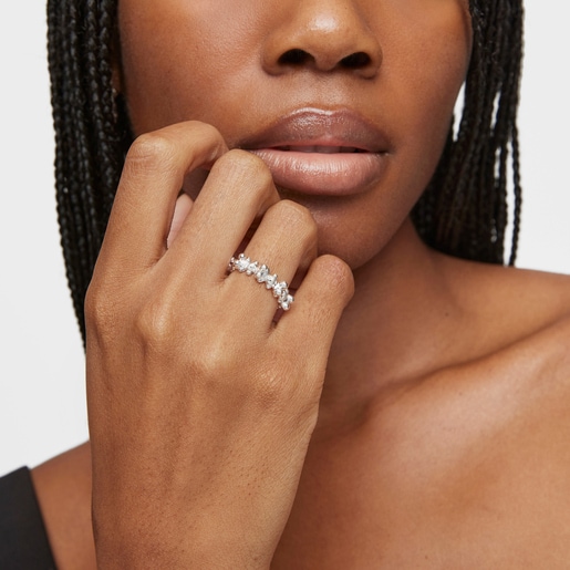 Tous Anillo mediano de plata motivos oso Bold Bear Rebajas de fábrica