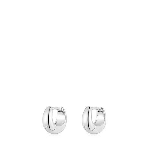 Tous Pendientes aro cortos gruesos de plata Basicos Oferta especial