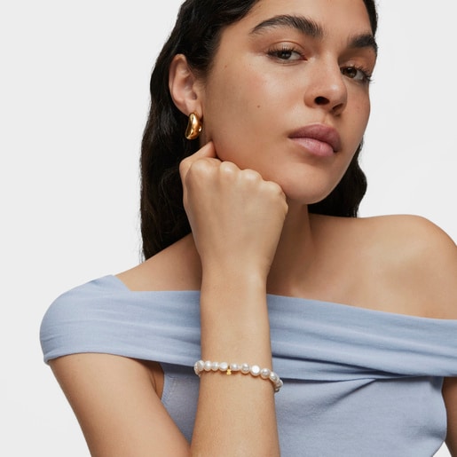 Tous Pulsera de perlas cultivadas y oro Sweet Dolls Superdescuento