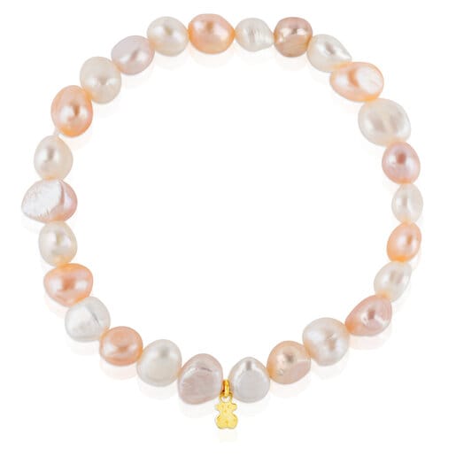 Tous Pulsera de oro y perlas cultivadas barrocas TOUS Pearls Grandes descuentos