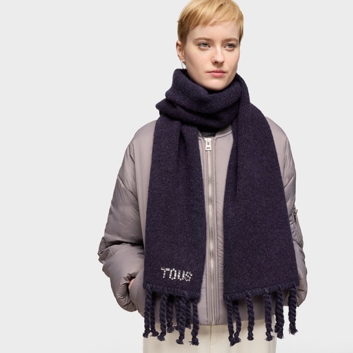 Tous Bufanda azul marino TOUS Crystal Precio ultrabajo