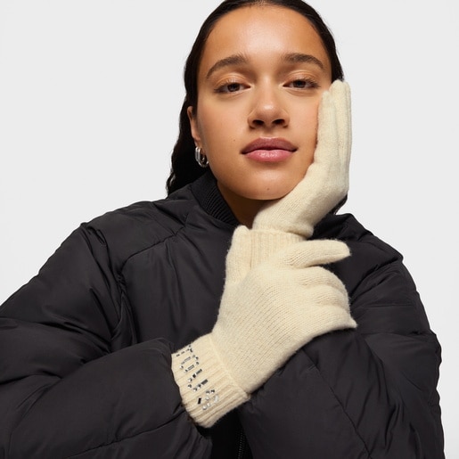 Tous Guantes beige TOUS Crystal Devoluciones gratuitas