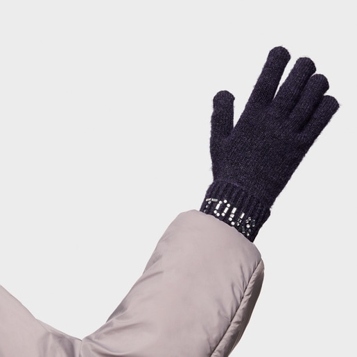 Tous Guantes azul marino TOUS Crystal Outlet online