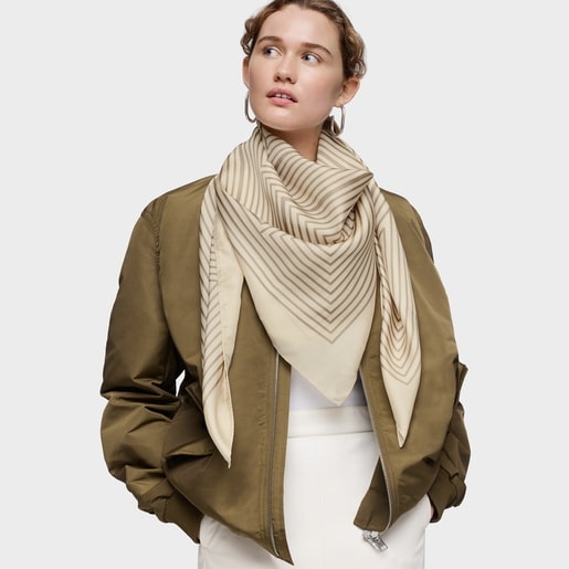 Tous Pañuelo cuadrado beige TOUS Maze Los más vendidos
